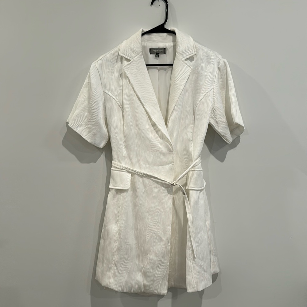 Anthropologie textured Wrap blazer dress